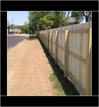 Wood fence
