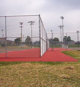 Chain Link Fence around Tennis Court